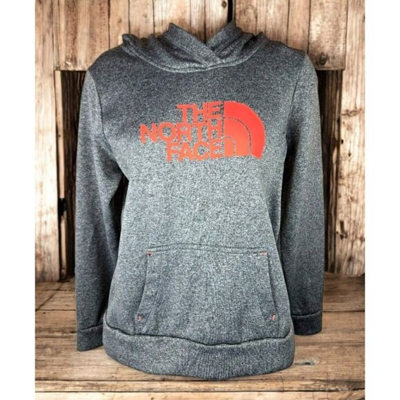 The North Face Womens Grey & Red Pullover Hoodie Small - Picture 1 of 8